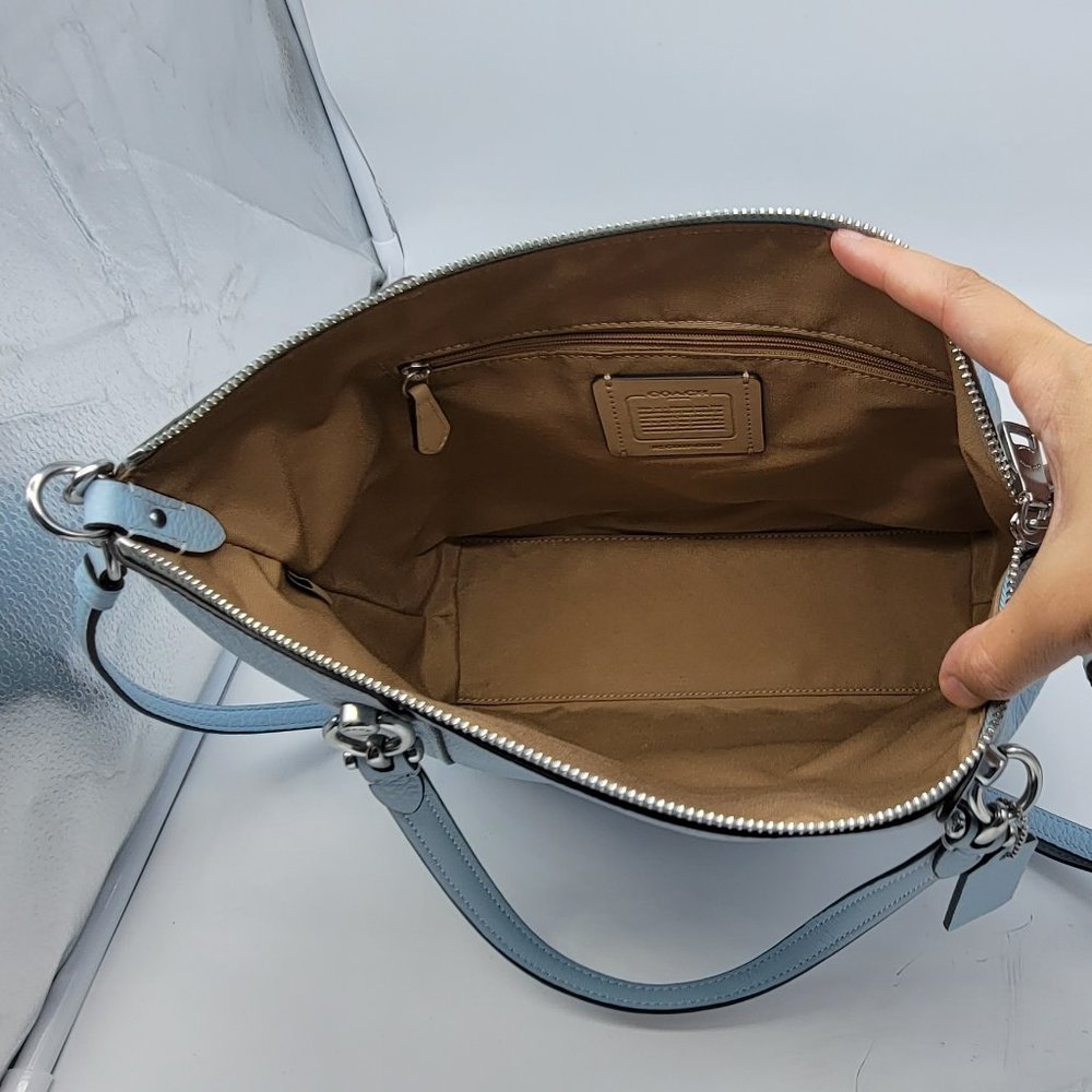 Coach Kacey Satchel C6229 Powder Blue - Picture 6 of 8